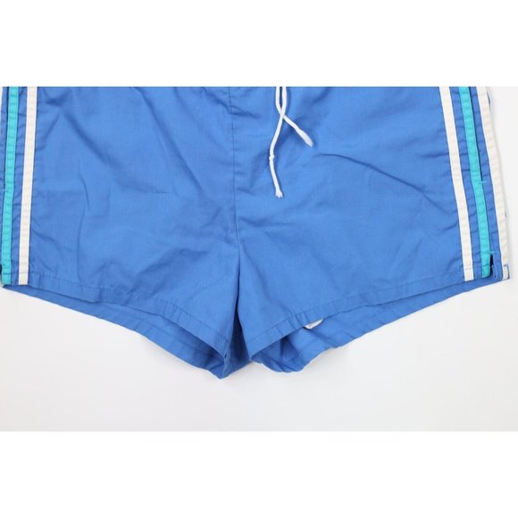 Vintage 70s Streetwear Mens 36 Striped Lined Shorts Swim Trunks Blue USA AS IS - Picture 3 of 10